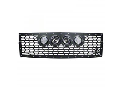 Vision X Upper Replacement Grille with CG2 Cannon Light Opening; Satin Black (13-14 F-150, Excluding Raptor)