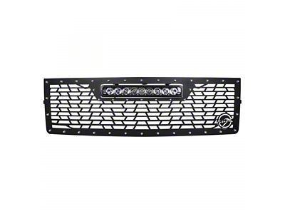 Vision X Upper Replacement Grille with CG2 Cannon Light Opening; Satin Black (15-17 F-150, Excluding Raptor)