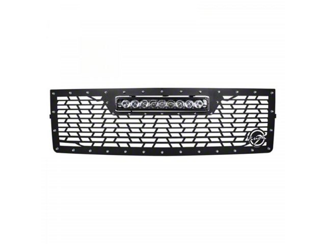 Vision X Upper Replacement Grille with CG2 Cannon Light Opening; Satin Black (15-17 F-150, Excluding Raptor)