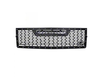 Vision X Upper Replacement Grille with XPR-9M Light Bar; Satin Black (13-14 F-150, Excluding Raptor)