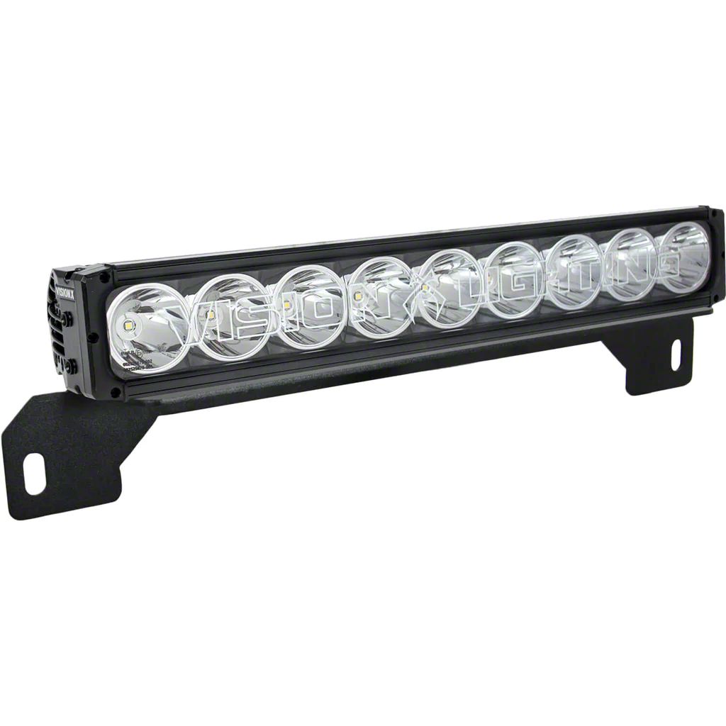 Vision X Upper Replacement Grille with XPR-9M LED Light Bar; Satin Black (13-14 F-150, Excluding Raptor)