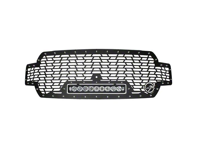 Vision X Upper Replacement Grille with XPR-9M LED Light Bar; Satin Black (18-20 F-150, Excluding Raptor)