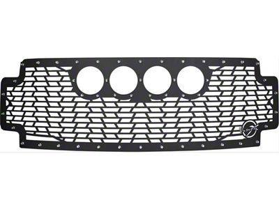 Vision X Upper Replacement Grille with CG2 Cannon Light Opening; Satin Black (17-19 F-250 Super Duty)