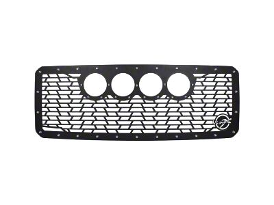 Vision X Upper Replacement Grille with CG2 Cannon Light Opening; Satin Black (11-16 F-250 Super Duty)