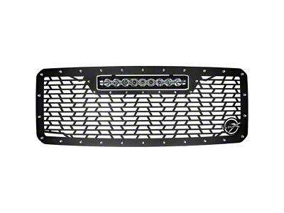 Vision X Upper Replacement Grille with XPR-9M Light Bar; Satin Black (11-16 F-250 Super Duty)
