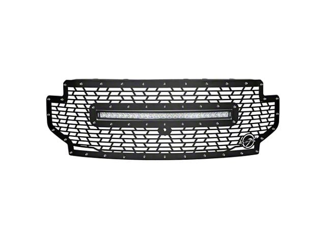 Vision X Upper Replacement Grille with 30-Inch Curved Light Bar Opening; Satin Black (20-22 F-350 Super Duty)