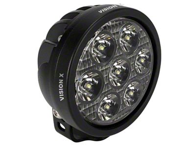 Vision X 4.50-Inch Cannon Race Series 7 LED Driving Light; White; Spot Beam (Universal; Some Adaptation May Be Required)