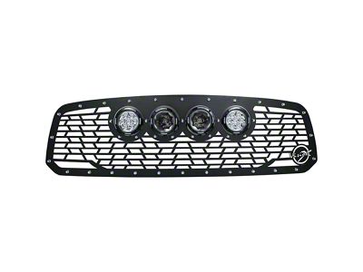 Vision X Upper Replacement Grille with CG2 Cannon Light Opening; Satin Black (13-18 RAM 1500, Excluding Rebel)