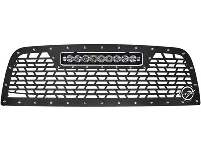 Vision X Upper Replacement Grille with XPR-9M LED Light Bar; Satin Black (13-18 RAM 3500)