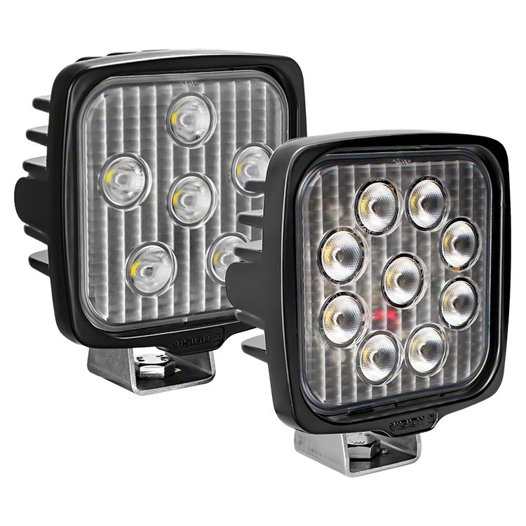 Vision X Ranger 4.30-Inch VL-Series 6-LED Square Work Light; Flood Beam ...