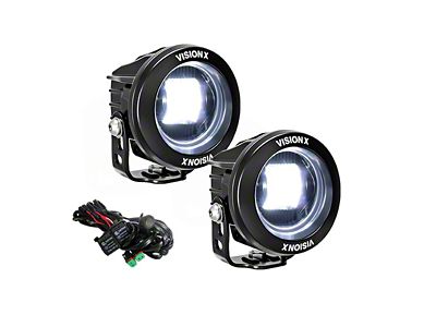 Vision X 3.70-Inch Round SAE-LED CG2 Light Cannon Kit; Elliptical Beam (Universal; Some Adaptation May Be Required)