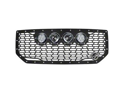 Vision X Upper Replacement Grille with CG2 Cannon Light Opening; Satin Black (16-18 Sierra 1500)