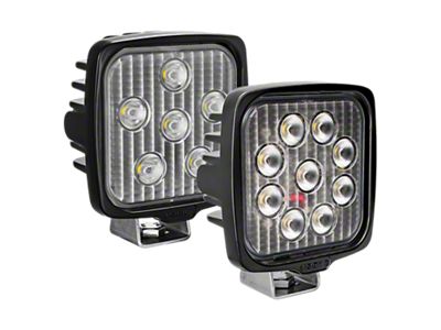 Vision X 4.30-Inch VL-Series 9-LED Square Work Light; Flood Beam (Universal; Some Adaptation May Be Required)