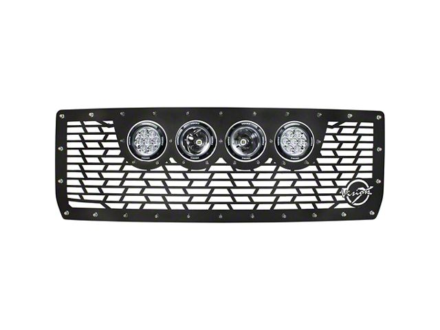 Vision X Upper Replacement Grille with CG2 Cannon Light Opening; Satin Black (14-15 Silverado 1500, Excluding Z71)