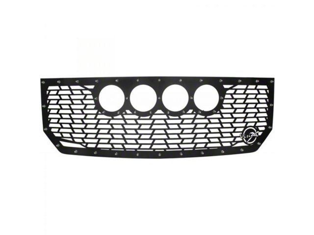 Vision X Upper Replacement Grille with CG2 Cannon Light Opening; Satin Black (16-18 Silverado 1500)