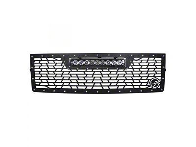 Vision X Upper Replacement Grille with XPR-9M Light Bar; Satin Black (16-18 Silverado 1500)