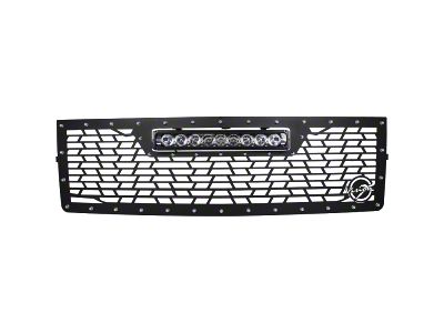 Vision X Upper Replacement Grille with XPR-9M LED Light Bar; Satin Black (14-15 Silverado 1500 w/ Z71 Package)