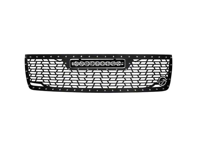 Vision X Upper Replacement Grille with 20-Inch Light Bar Opening; Satin Black (11-14 Silverado 2500 HD)