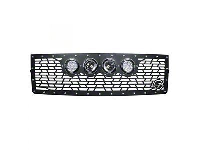 Vision X Upper Replacement Grille with 4.50-Inch CG2 Cannon LED Lights (15-19 Silverado 2500 HD)