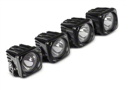 Vision X 3-Inch Optimus Halo LED Fog Light Kit; Spot Beam (17-20 F-150 Raptor)