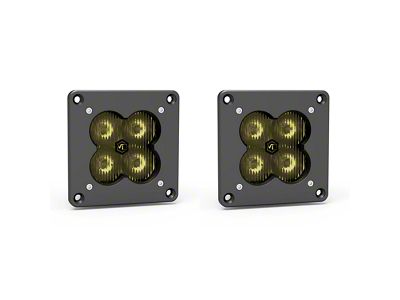 Vivid Lumen Industries FNG RR Series 3-Inch Flush Mount LED Yellow Light Pods; Driving Beam (Universal; Some Adaptation May Be Required)