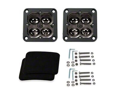 Vivid Lumen Industries FNG Series 3-Inch Flush Mount LED White Fog Light Pods (Universal; Some Adaptation May Be Required)