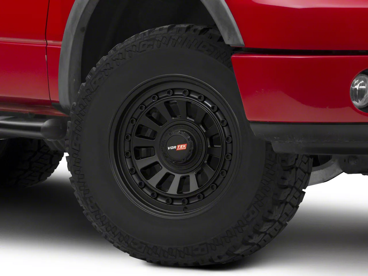 1 X Vortek VRD-702 Matte Black 18X9 5x127/5x139.7 78.1 Hub -12 Offset Black Wheel Rim