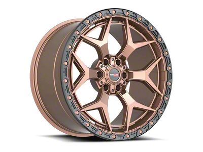 Vortek Off-Road VRT-603 Matte Bronze with Black Bead Ring 6-Lug Wheel; 17x9; 0mm Offset (07-13 Sierra 1500)