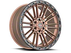 Vortek Off-Road VRT-604 Matte Bronze with Black Bead Ring 6-Lug Wheel; 22x10; -18mm Offset (07-13 Sierra 1500)