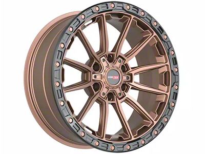 Vortek Off-Road VRT-601 Matte Bronze with Black Bead Ring 6-Lug Wheel; 22x10; -24mm Offset (07-14 Tahoe)