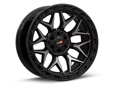 Vortek Off-Road VRP-504 Black Diamond Cut with Dark Tint 6-Lug Wheel; 22x10; -18mm Offset (07-14 Yukon)