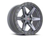 Vortek Off-Road VRT-602 Matte Titanium with Black Bead Ring 6-Lug Wheel; 18x9; 0mm Offset (14-18 Sierra 1500)