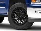 Vortek Off-Road VRP-504 Black Diamond Cut with Dark Tint 6-Lug Wheel; 22x10; -18mm Offset (14-18 Silverado 1500)