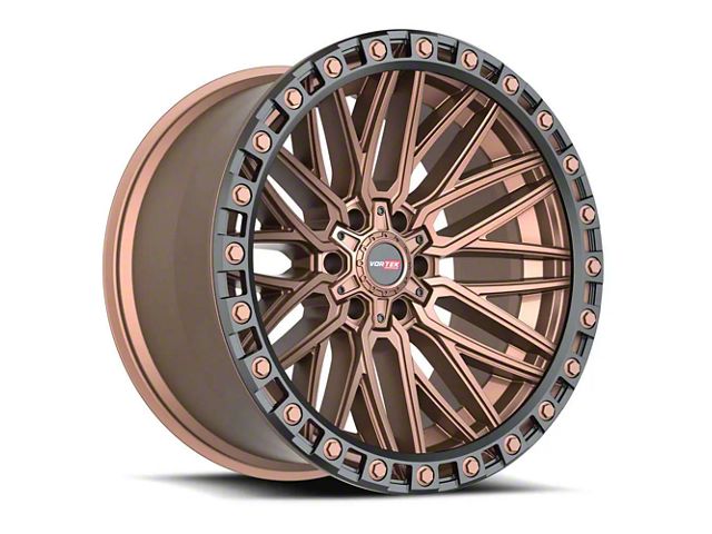 Vortek Off-Road VRT-608 Matte Bronze with Black Bead Ring 6-Lug Wheel; 18x9; 0mm Offset (15-20 F-150)