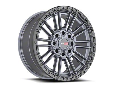 Vortek Off-Road VRT-604 Matte Titanium with Black Bead Ring 8-Lug Wheel; 17x9; 0mm Offset (17-22 F-250 Super Duty)