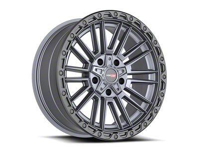Vortek Off-Road VRT-604 Matte Titanium with Black Bead Ring 8-Lug Wheel; 20x9.5; 18mm Offset (99-07 F-350 Super Duty SRW)