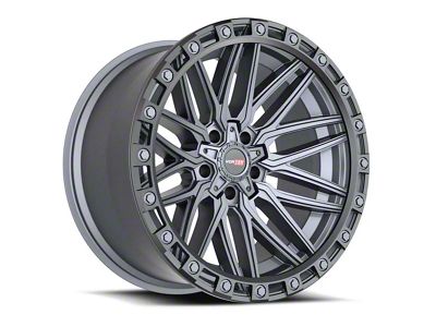 Vortek Off-Road VRT-608 Matte Titanium with Black Bead Ring 6-Lug Wheel; 18x9; -12mm Offset (99-06 Silverado 1500)