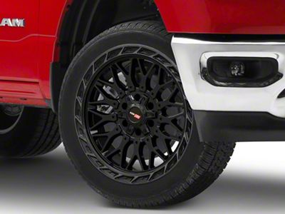 Vortek Off-Road VRP-503 Black Diamond Cut Ring with Dark Tint 6-Lug Wheel; 22x10; -18mm Offset (19-25 RAM 1500)