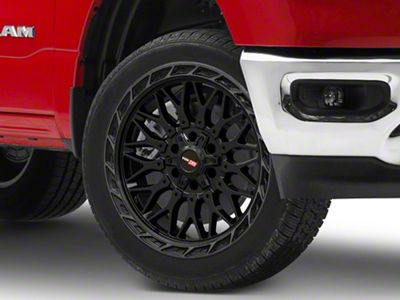 Vortek Off-Road VRP-503 Black Diamond Cut Ring with Dark Tint 6-Lug Wheel; 22x10; -18mm Offset (19-24 RAM 1500)