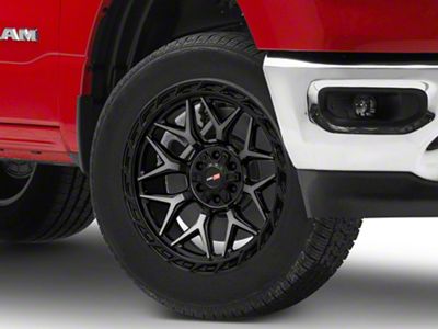 Vortek Off-Road VRP-504 Black Diamond Cut with Dark Tint 6-Lug Wheel; 20x9; 18mm Offset (19-25 RAM 1500)