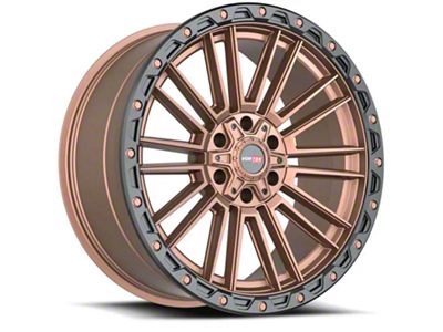 Vortek Off-Road VRT-604 Matte Bronze with Black Bead Ring 6-Lug Wheel; 22x10; -18mm Offset (19-25 RAM 1500)