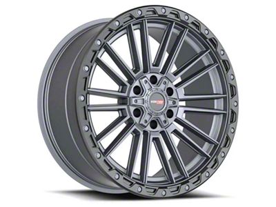 Vortek Off-Road VRT-604 Matte Titanium with Black Bead Ring 6-Lug Wheel; 22x10; -18mm Offset (19-25 RAM 1500)