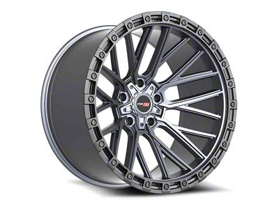 Vortek Off-Road VRT-608 Matte Titanium with Black Bead Ring 5-Lug Wheel; 17x9; -12mm Offset (94-01 RAM 1500)