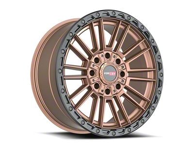 Vortek Off-Road VRT-604 Matte Bronze with Black Bead Ring 8-Lug Wheel; 17x9; 12mm Offset (10-18 RAM 3500 SRW)
