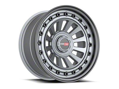Vortek Off-Road VRD-702 Matte GunMetal with Black Bolts and Lip 6-Lug Wheel; 18x9; 12mm Offset (19-23 Ranger)