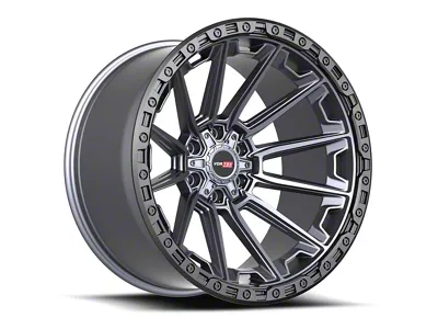Vortek Off-Road VRT-601 Matte Titanium with Black Bead Ring 6-Lug Wheel; 17x9; 0mm Offset (24-26 Ranger)