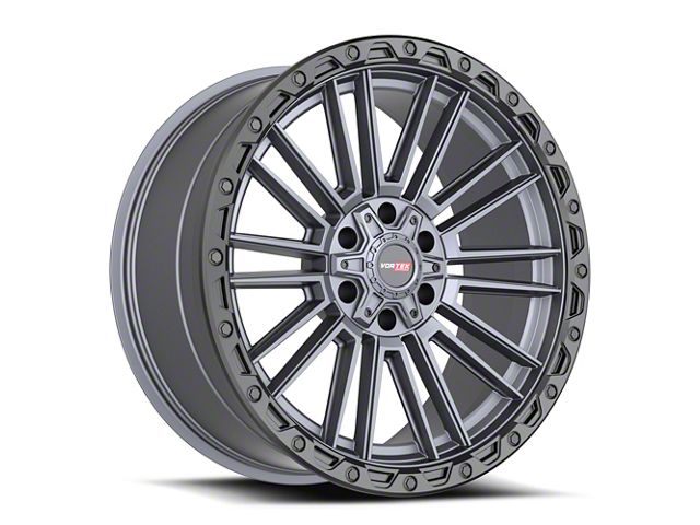 Vortek Off-Road VRT-604 Matte Titanium with Black Bead Ring 6-Lug Wheel; 18x9; 0mm Offset (19-23 Ranger)