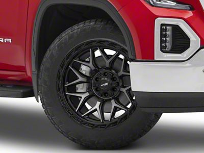 Vortek Off-Road VRP-504 Black Diamond Cut with Dark Tint 6-Lug Wheel; 22x10; -18mm Offset (19-25 Sierra 1500)
