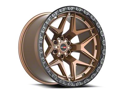 Vortek Off-Road VRT-603 Matte Bronze with Black Bead Ring 6-Lug Wheel; 17x9; 12mm Offset (07-13 Sierra 1500)