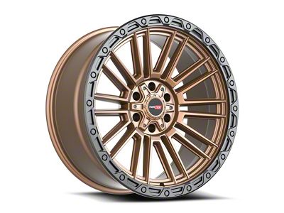 Vortek Off-Road VRT-604 Matte Bronze with Black Bead Ring 6-Lug Wheel; 20x9.5; -18mm Offset (19-25 Sierra 1500)
